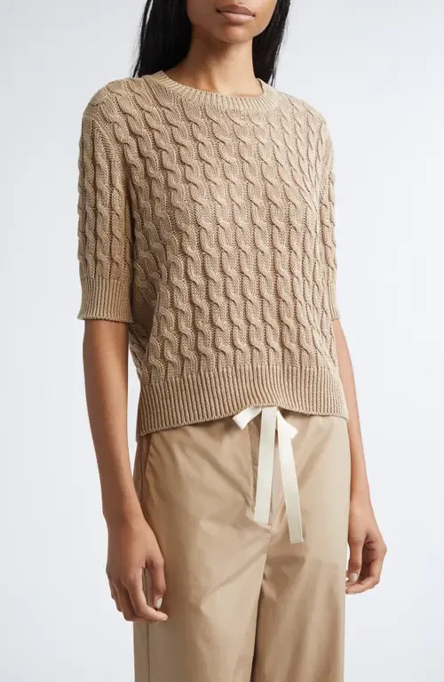 Talamo Cable Knit Linen Sweater by Max Mara