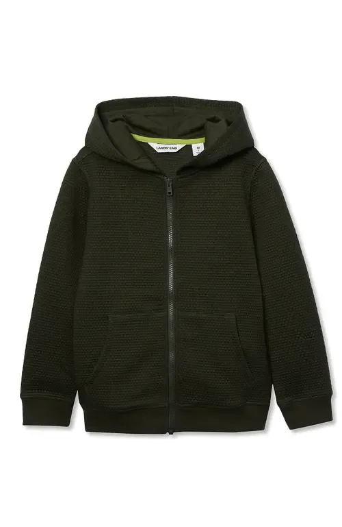 Texture Knit Zip Up Hoodie by Lands' End