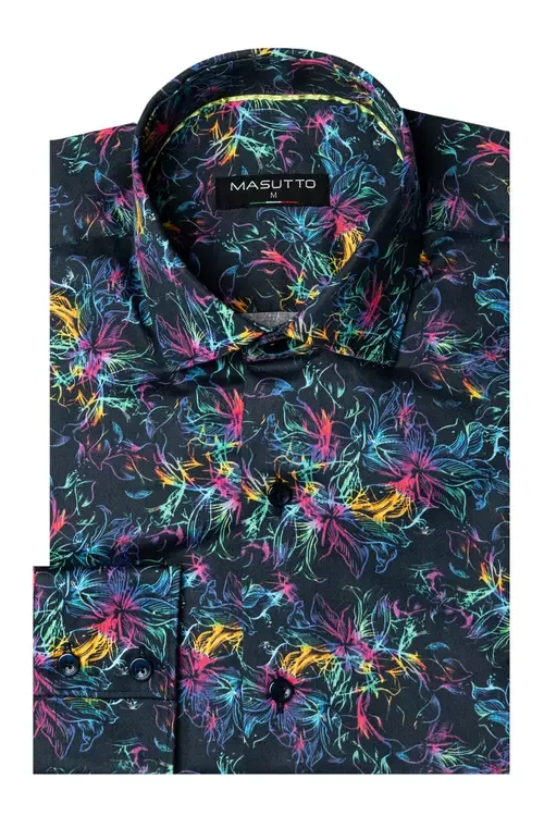 Young Print Button-Up Long Sleeve Shirt by MASUTTO
