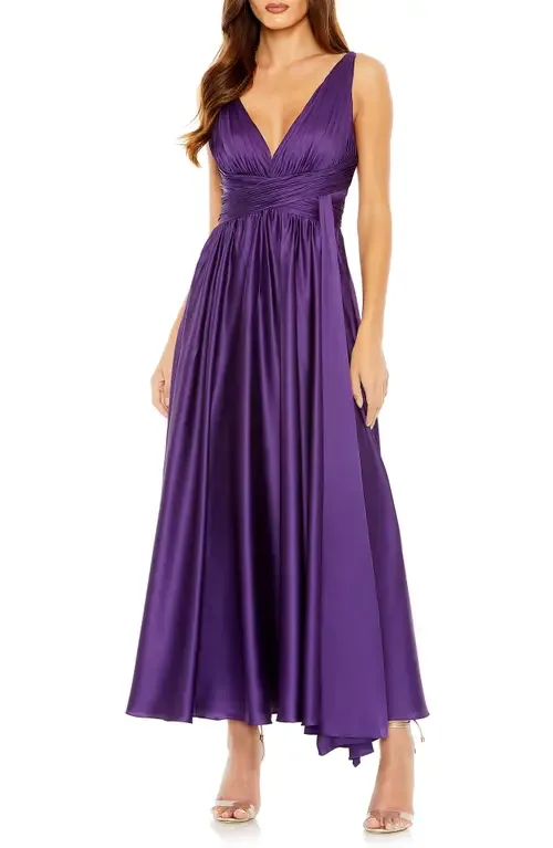 Ruched Top Halter Gown by Mac Duggal