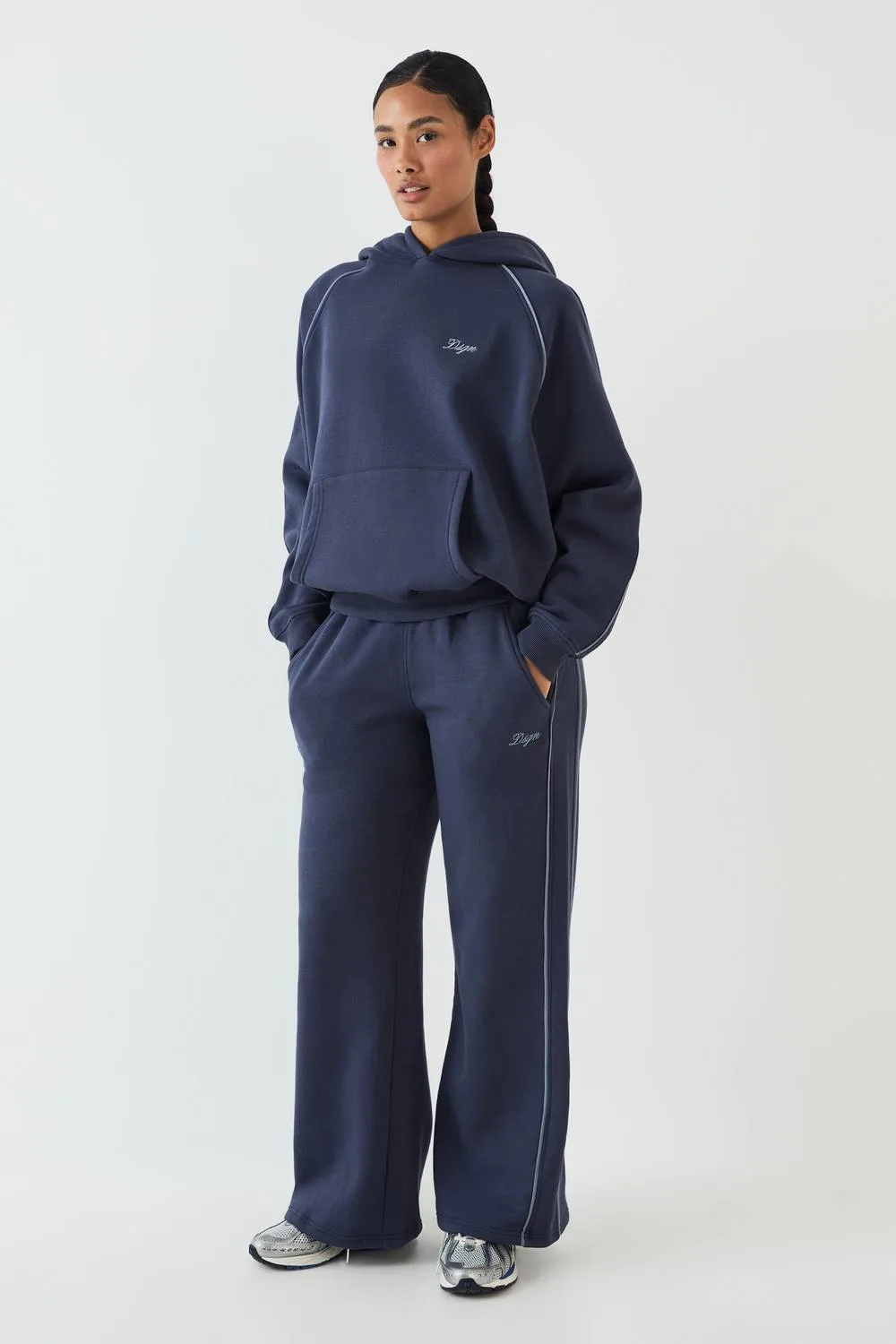 Script Piping Straight Leg Jogger Pants by DSGN Studio