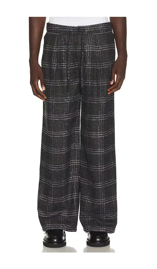 Eco Half-Elastic Plaid Pant by KROST