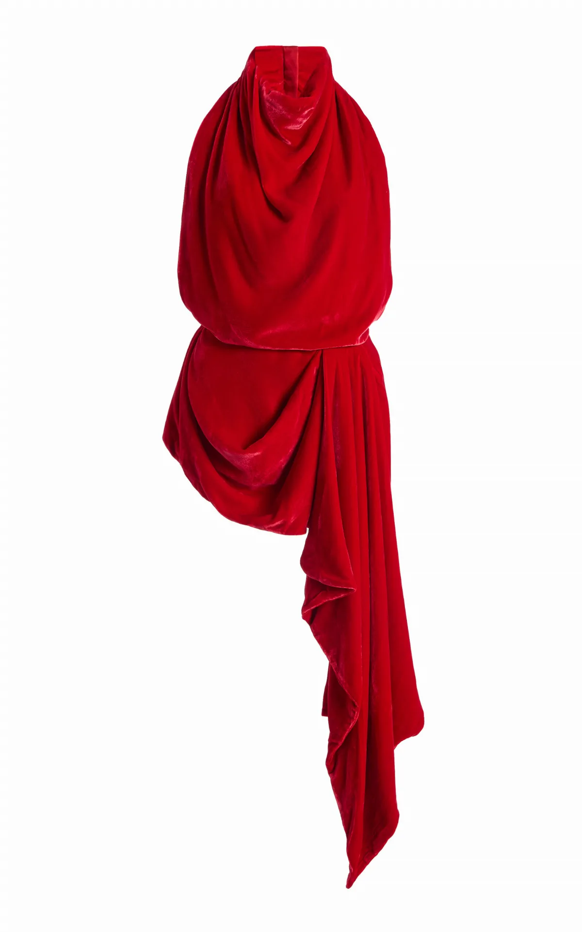 Open-Back Draped Velvet Top by Givenchy