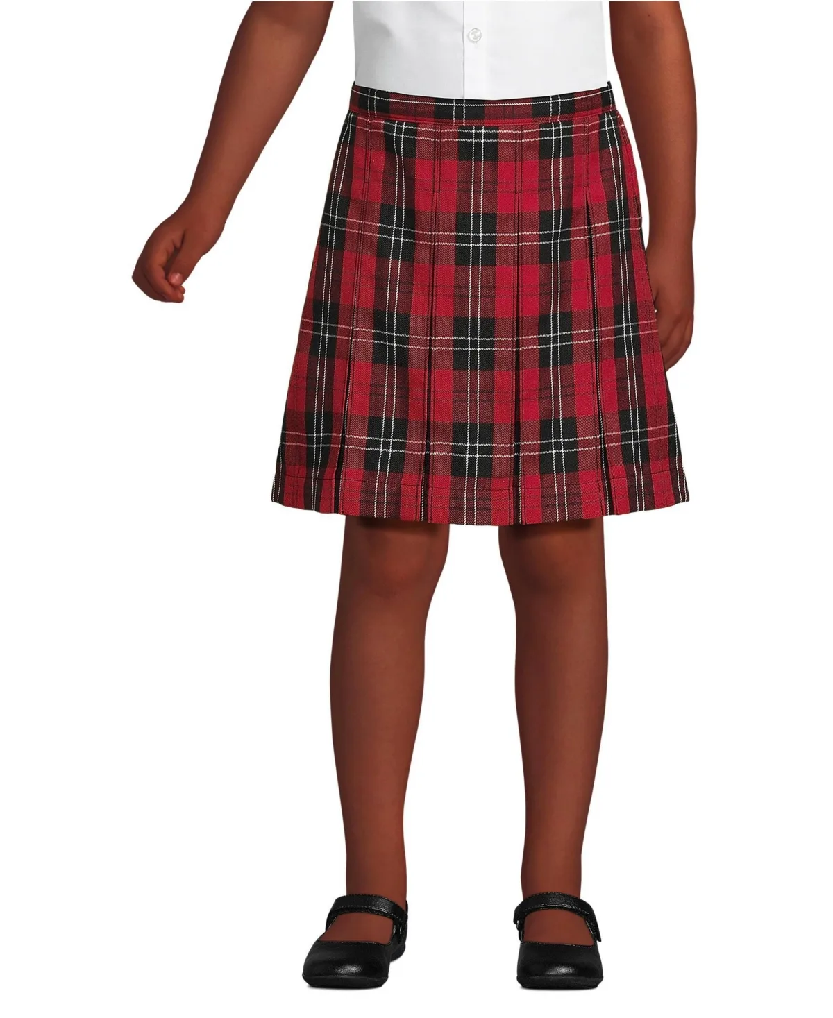Box Pleat Skirt Top of the Knee by Lands' End