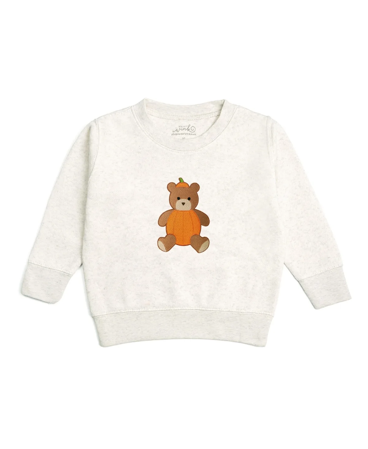 Pumpkin Teddy Bear Patch Sweatshirt by Sweet Wink