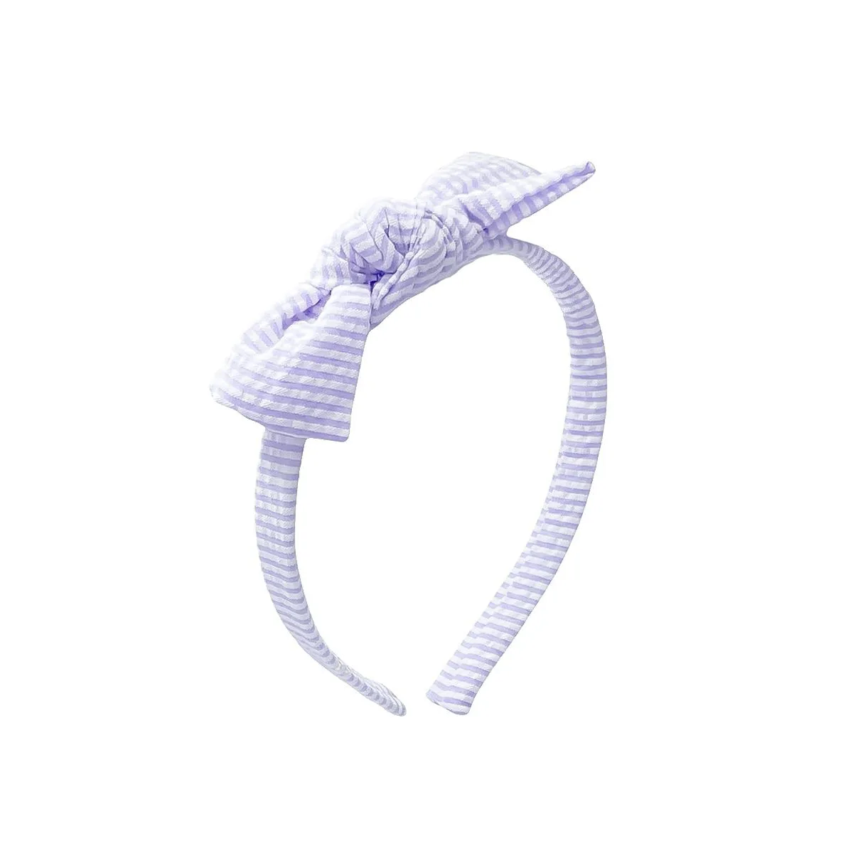 Seersucker Bow Headband by Bits & Bows