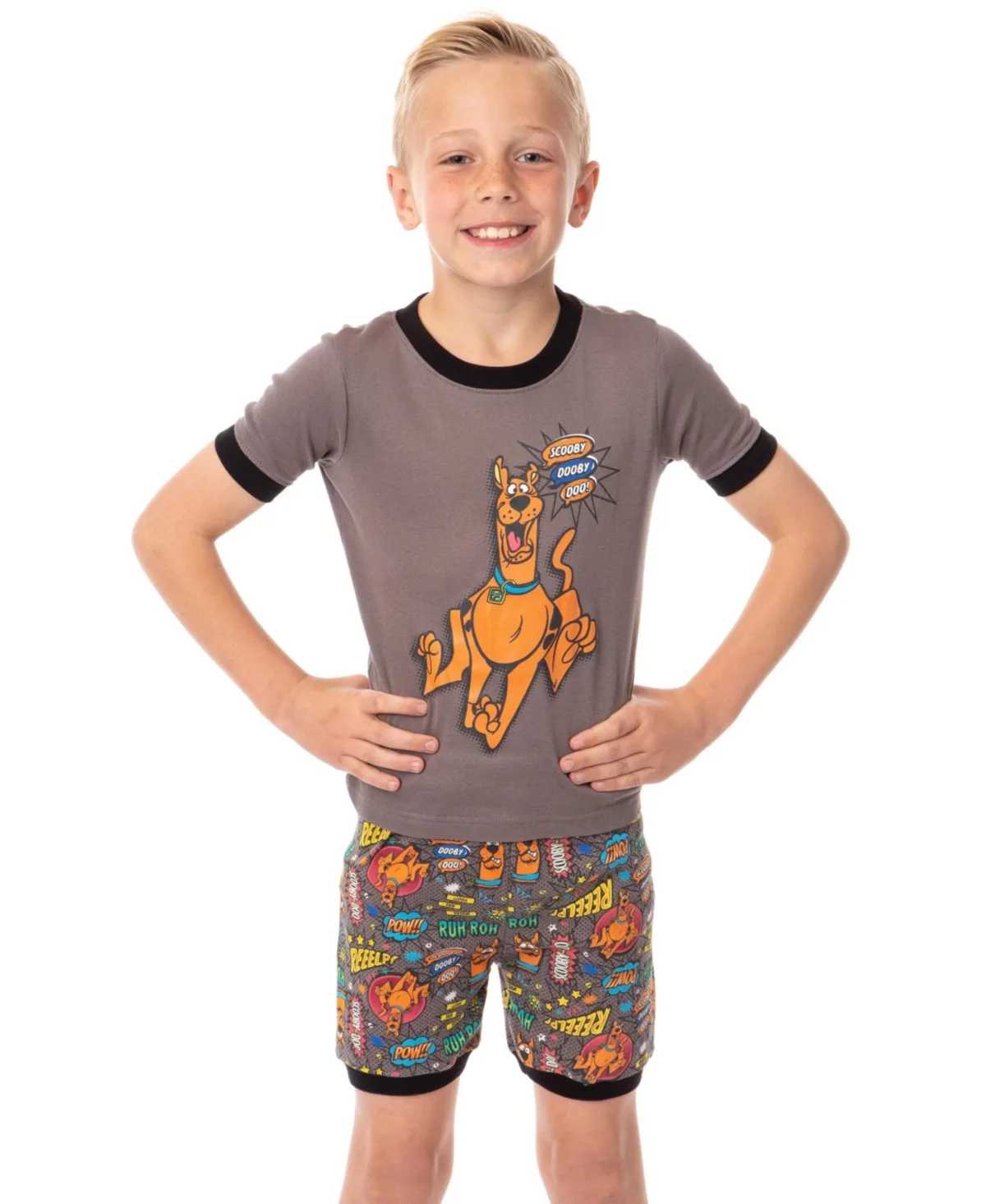 Tight-Fit 2-Piece Character Cotton Pajama Short Set by Scooby-doo