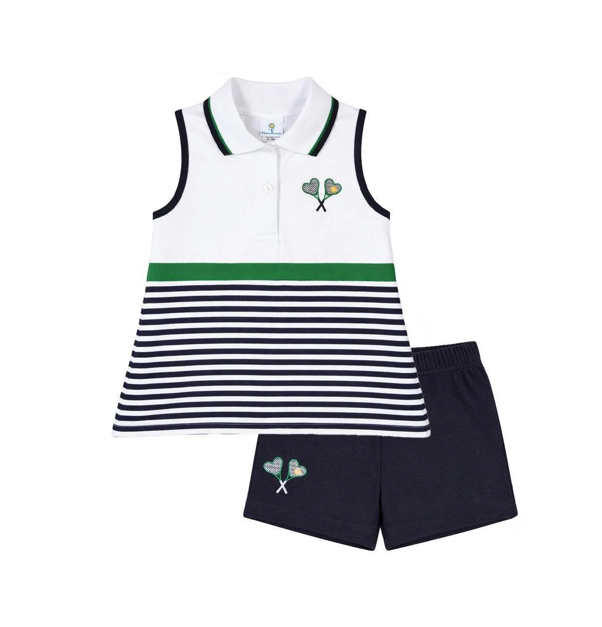 Knit Short Set with Tennis Rackets by Florence Eiseman