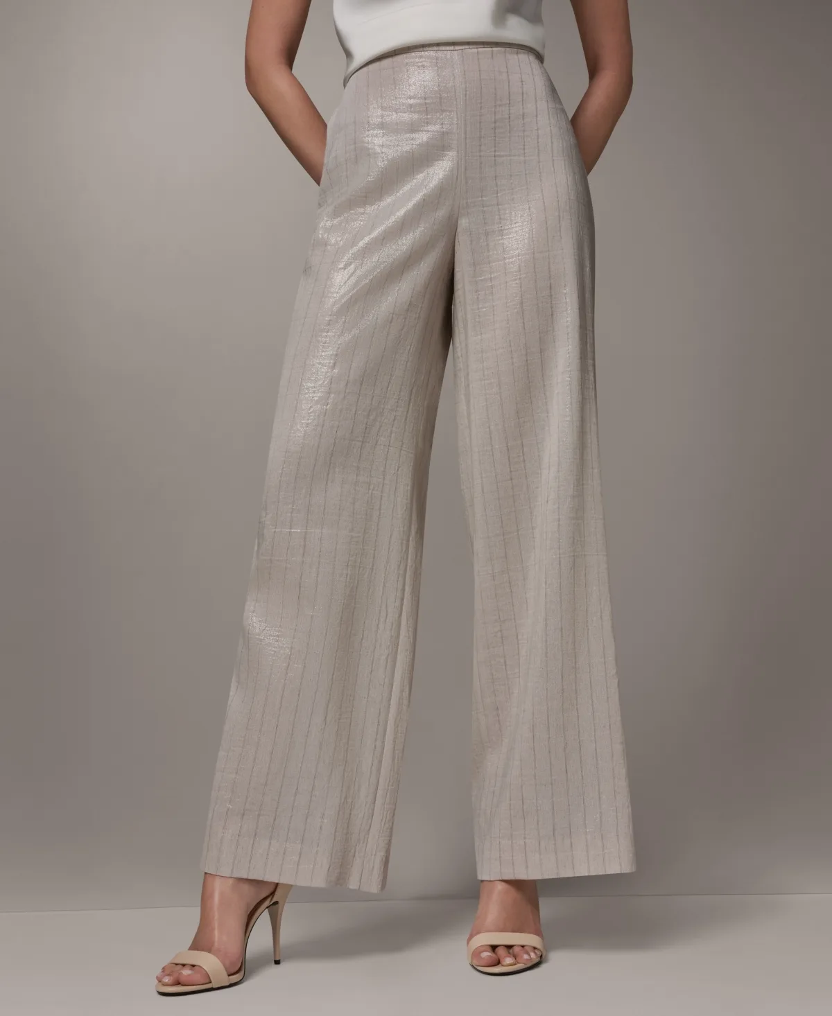 Pinstripe Mid Rise Pants by Donna Karan New York