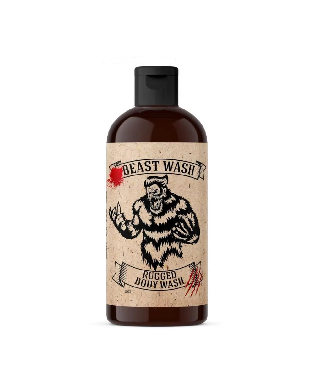 Body Wash - Supports Clean and Hydrated Skin - with Activated Charcoal, Organic Oils and Exfoliants - Rugged Scent by Johnny Slicks