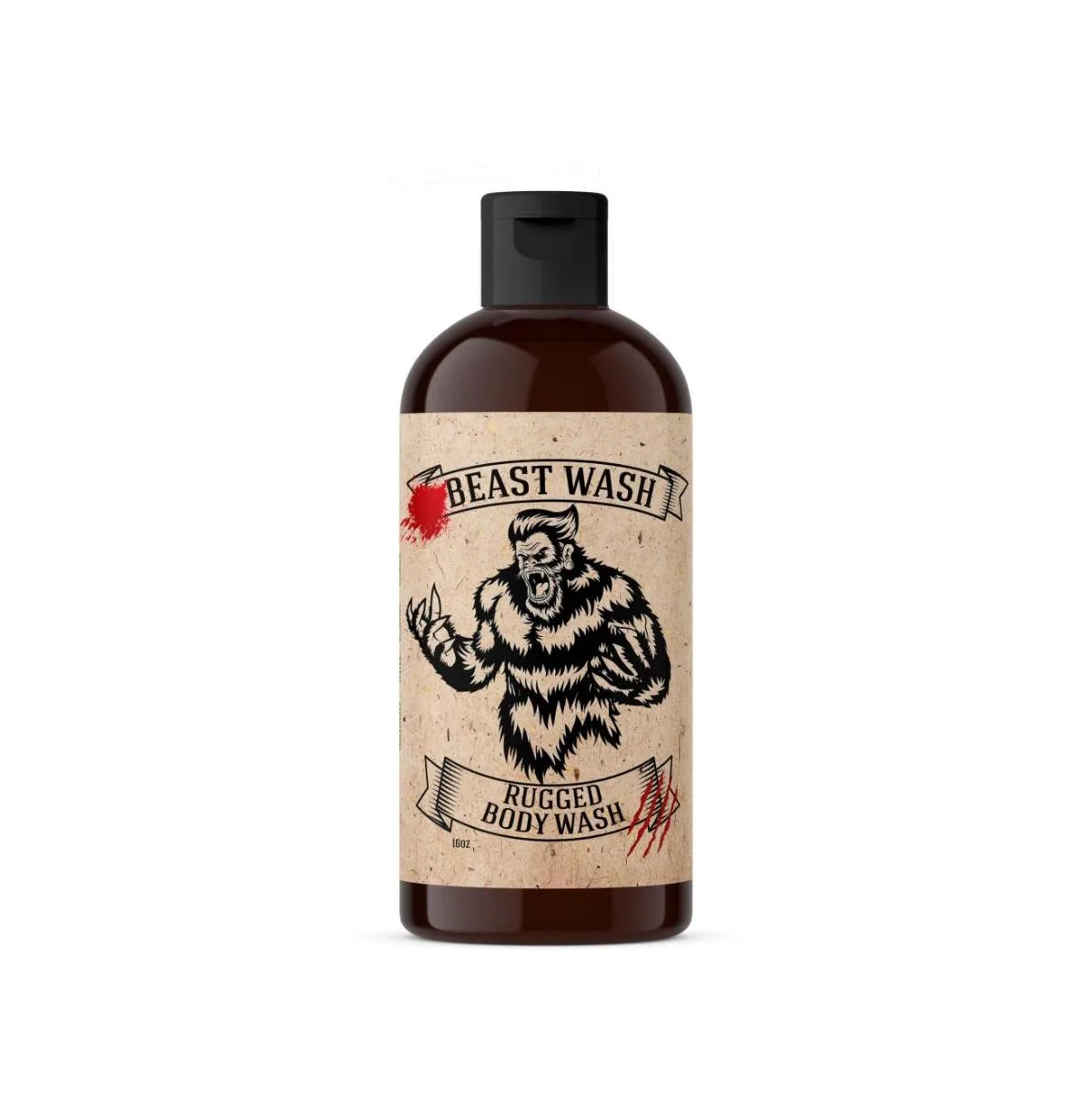 Body Wash - Supports Clean and Hydrated Skin - with Activated Charcoal, Organic Oils and Exfoliants - Rugged Scent by Johnny Slicks