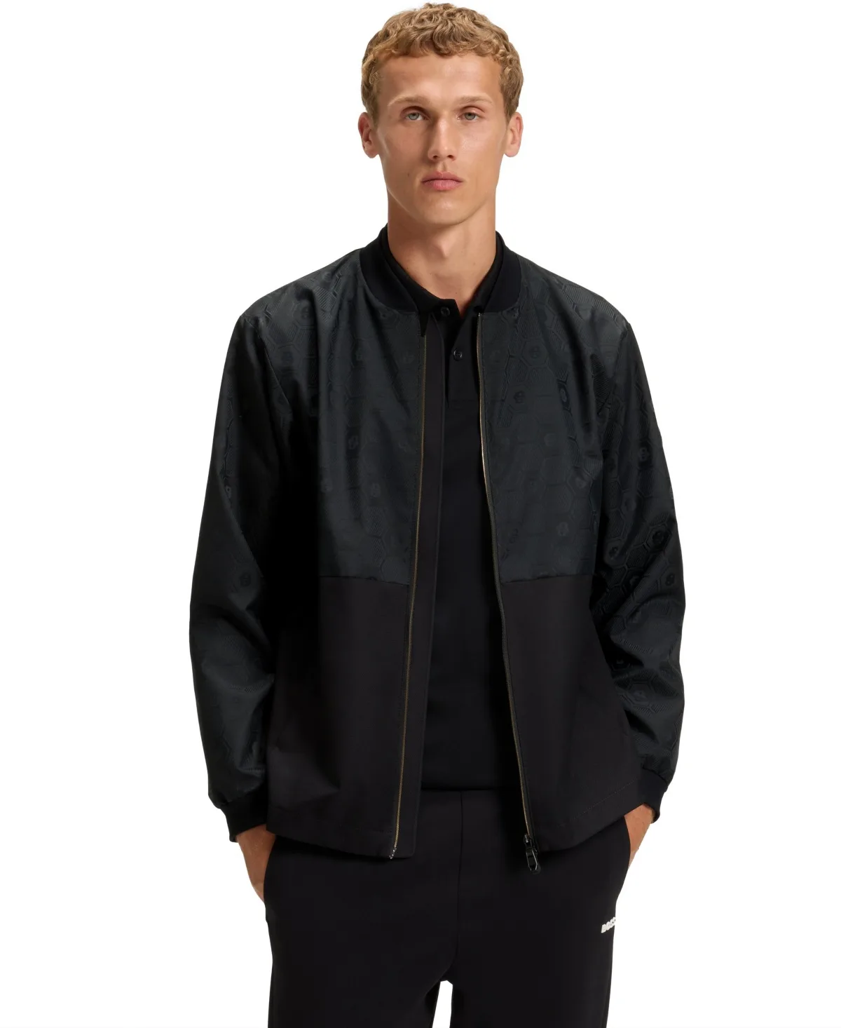 Boss by Hugo Boss Monogram Jacquard Bomber Jacket by Hugo Boss