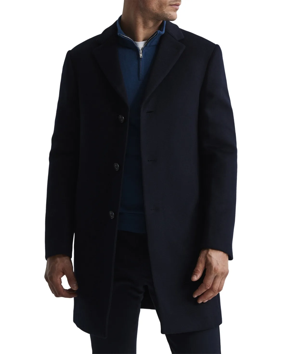 Gable Wool-Blend Single-Breasted Mid-Length Overcoat by Reiss