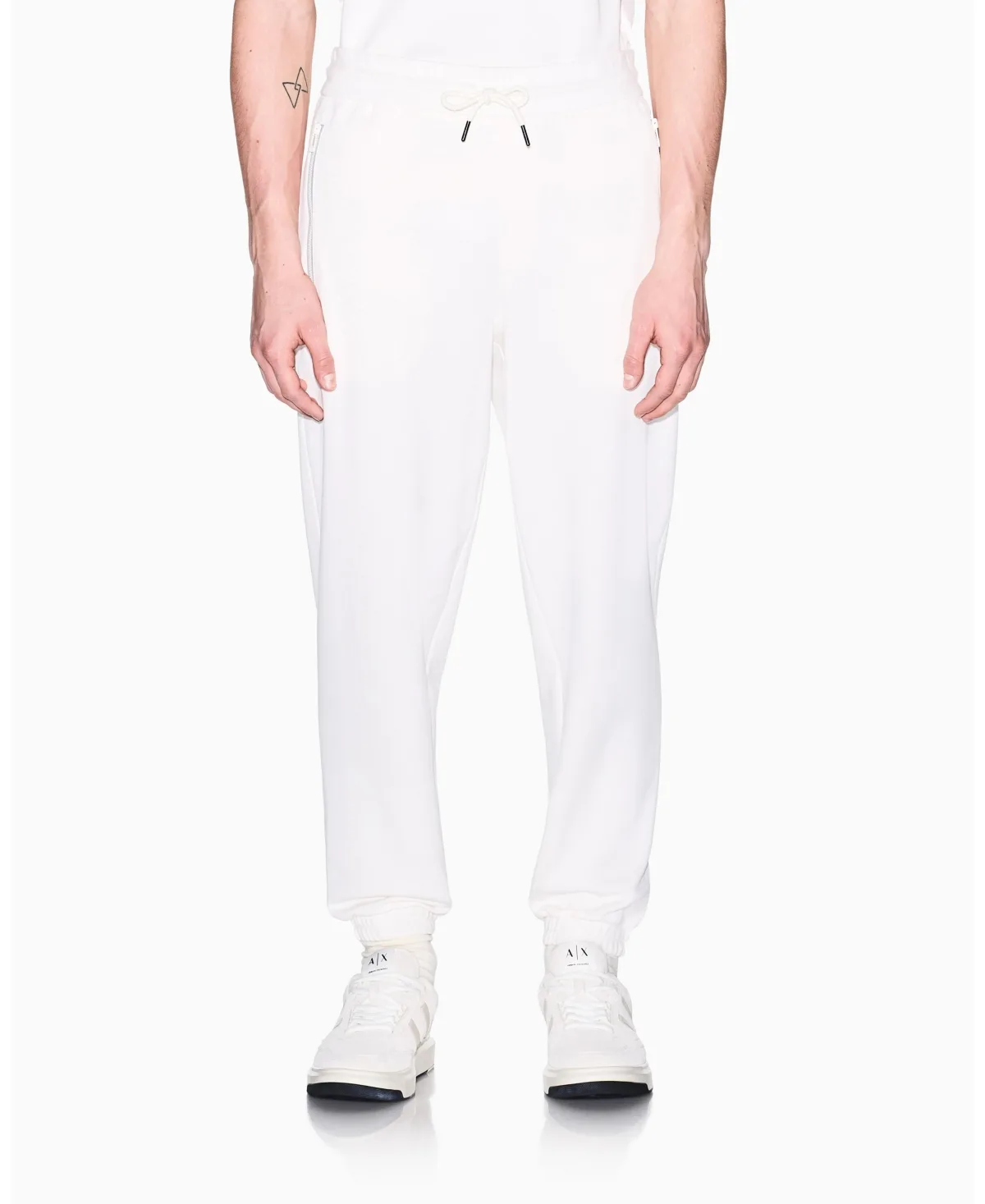 White Edition Fleece Jogger Pants by A|x Armani Exchange