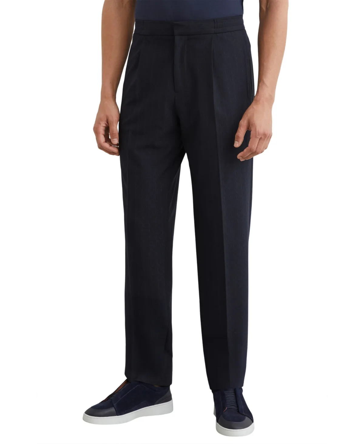 Sidney Trouser Stripe Tapered Pleated Pants by Reiss