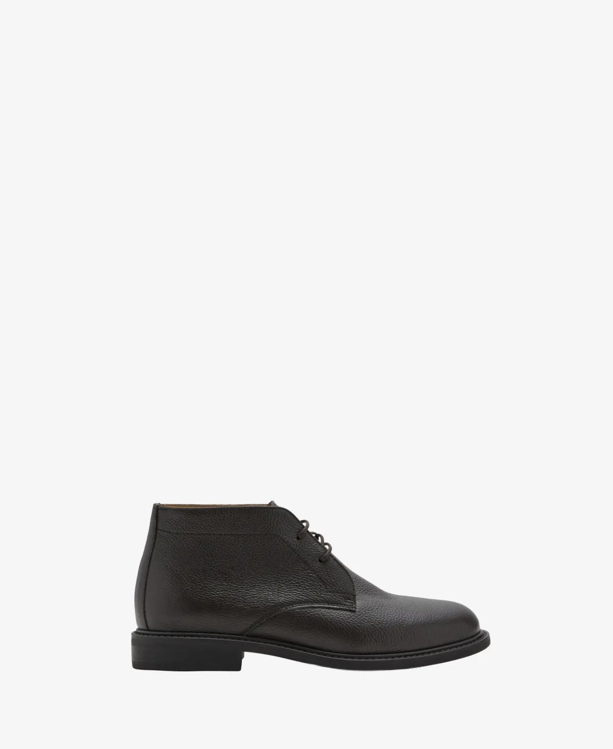 Lace-Up Leather Ankle Boots by Mango