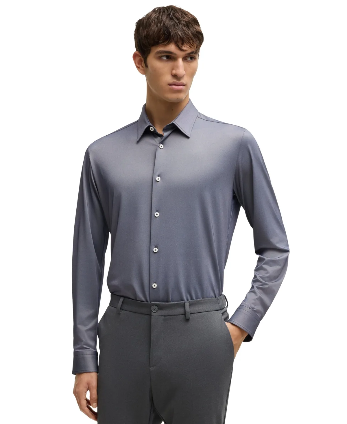 Slim-Fit Performance-Stretch Shirt by Hugo Boss