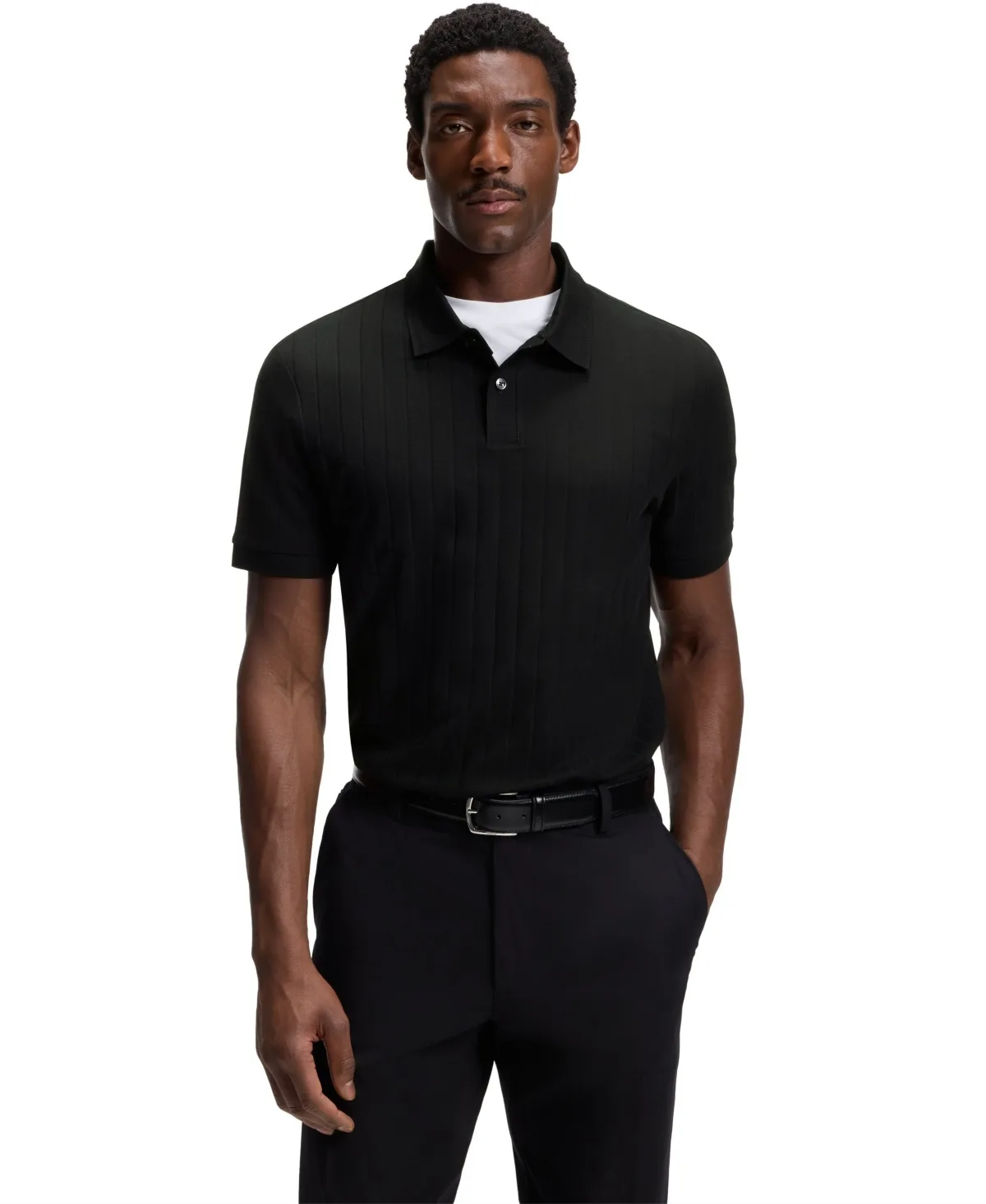 Mercerized-Cotton Striped Polo Shirt by Hugo Boss