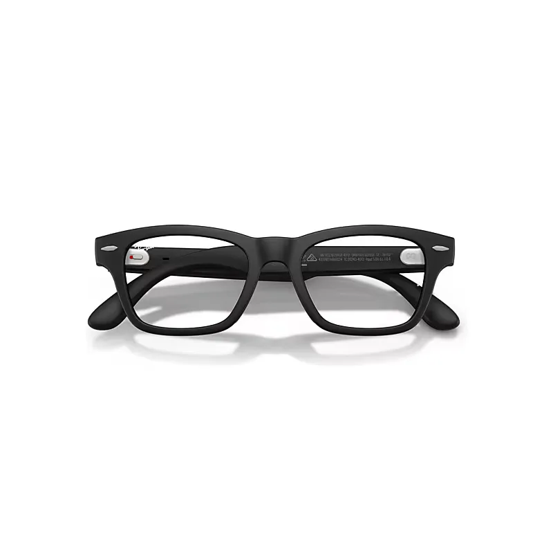 Meta Audio Burbank Solid Black Frame Clear Lenses AI Glasses by Ray-Ban