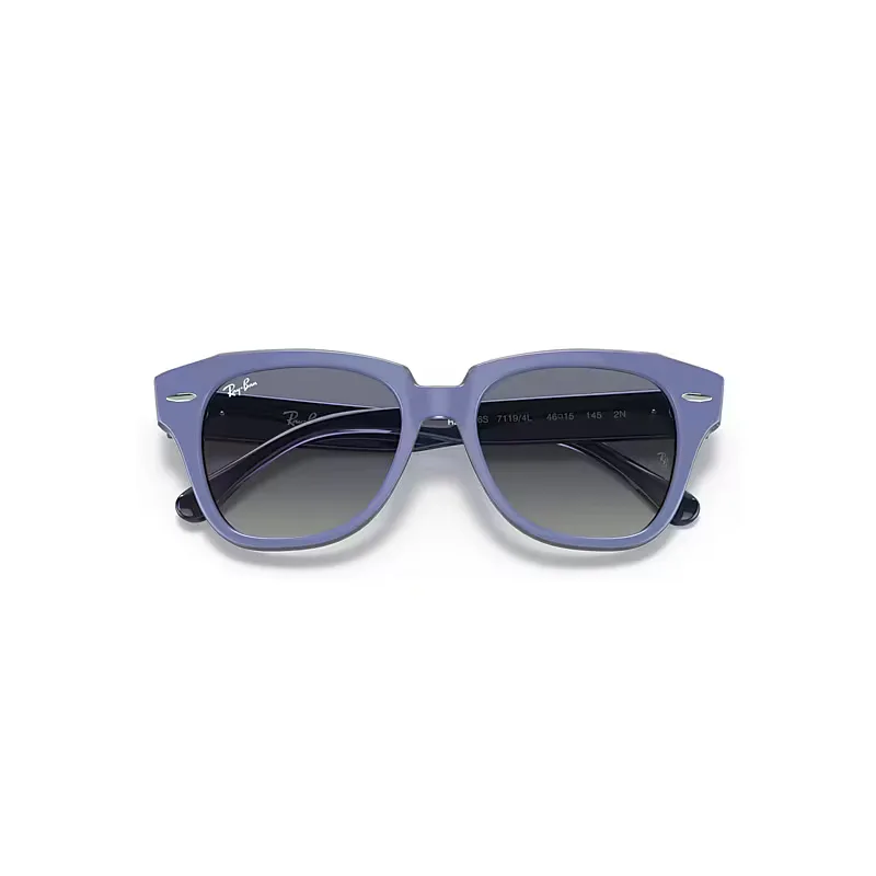 State Street Sunglasses Violet Frame Grey Lenses by Ray-Ban