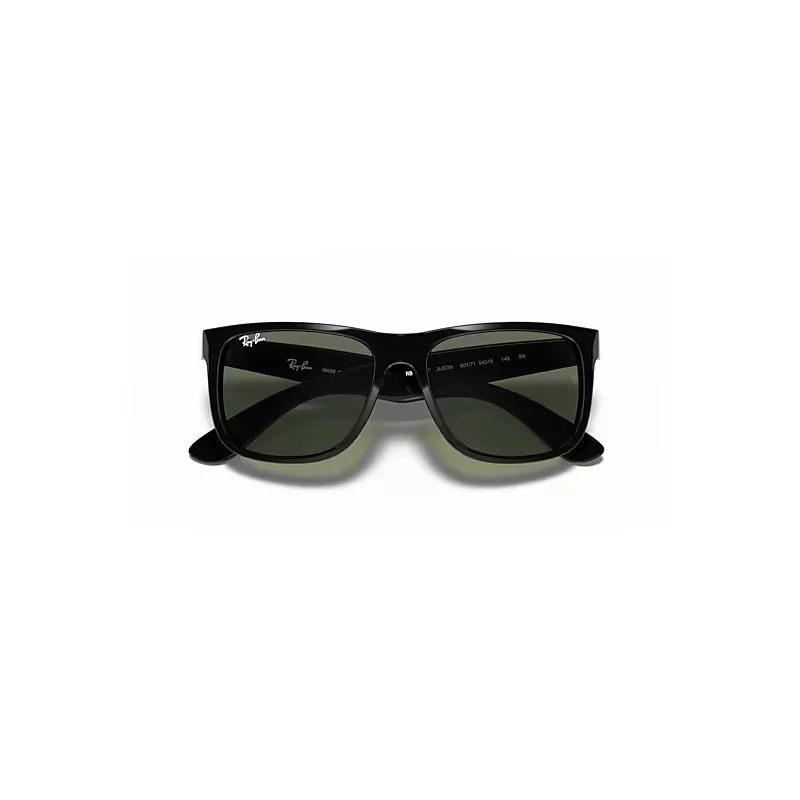 Justin Classic Sunglasses Black Frame Green Lenses by Ray-Ban