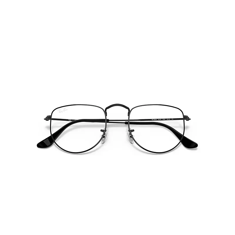Elon Optics Eyeglasses Black Frame Clear Lenses by Ray-Ban