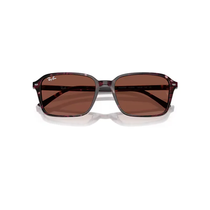 Raimond Sunglasses Transparent Fantasy Violet & Red Frame Red Lenses by Ray-Ban