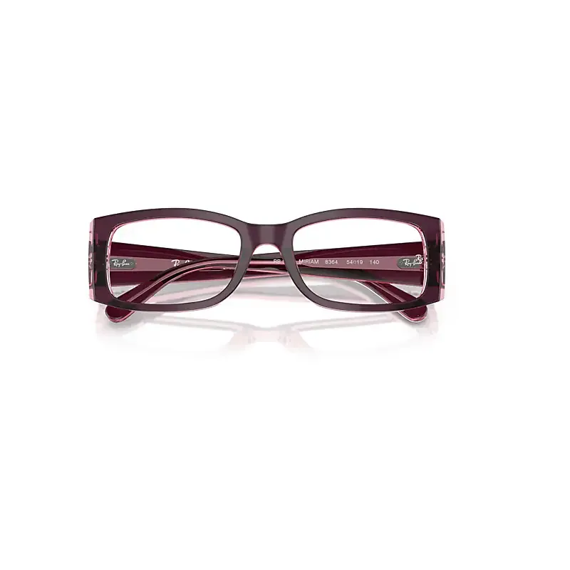Miriam Optics Eyeglasses Violet on Transparent Pink Frame Clear Lenses Polarized
