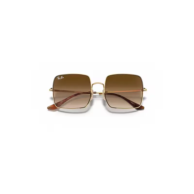 Square 1971 Classic Sunglasses Arista Gold Frame Brown Lenses by Ray-Ban