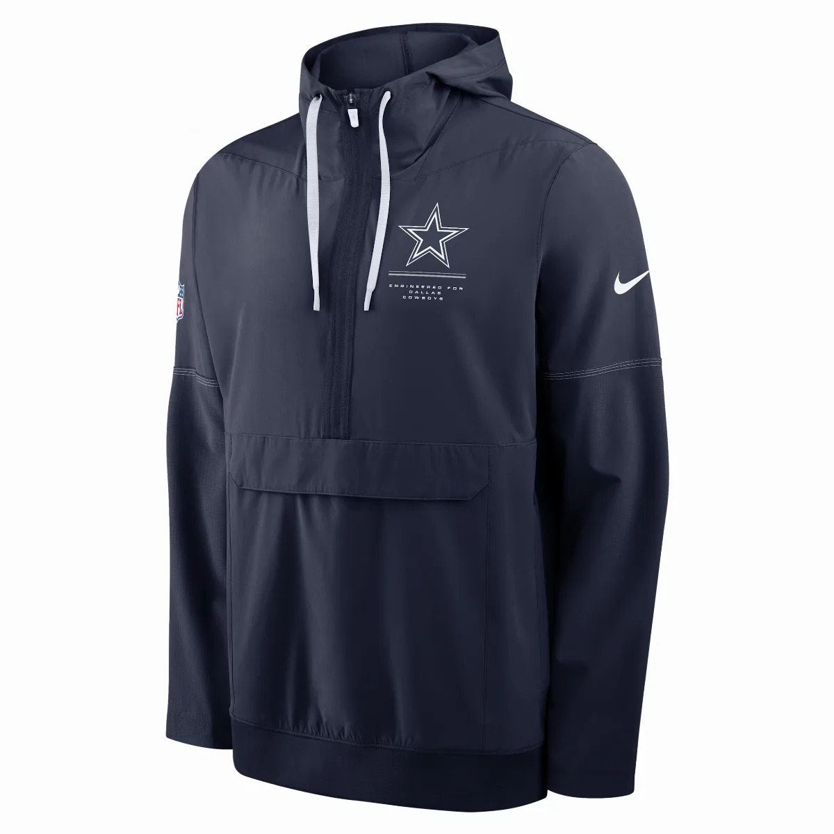 Dallas Cowboys Sideline Anorak NFL 1/2-Zip Hooded Jacket by Nike