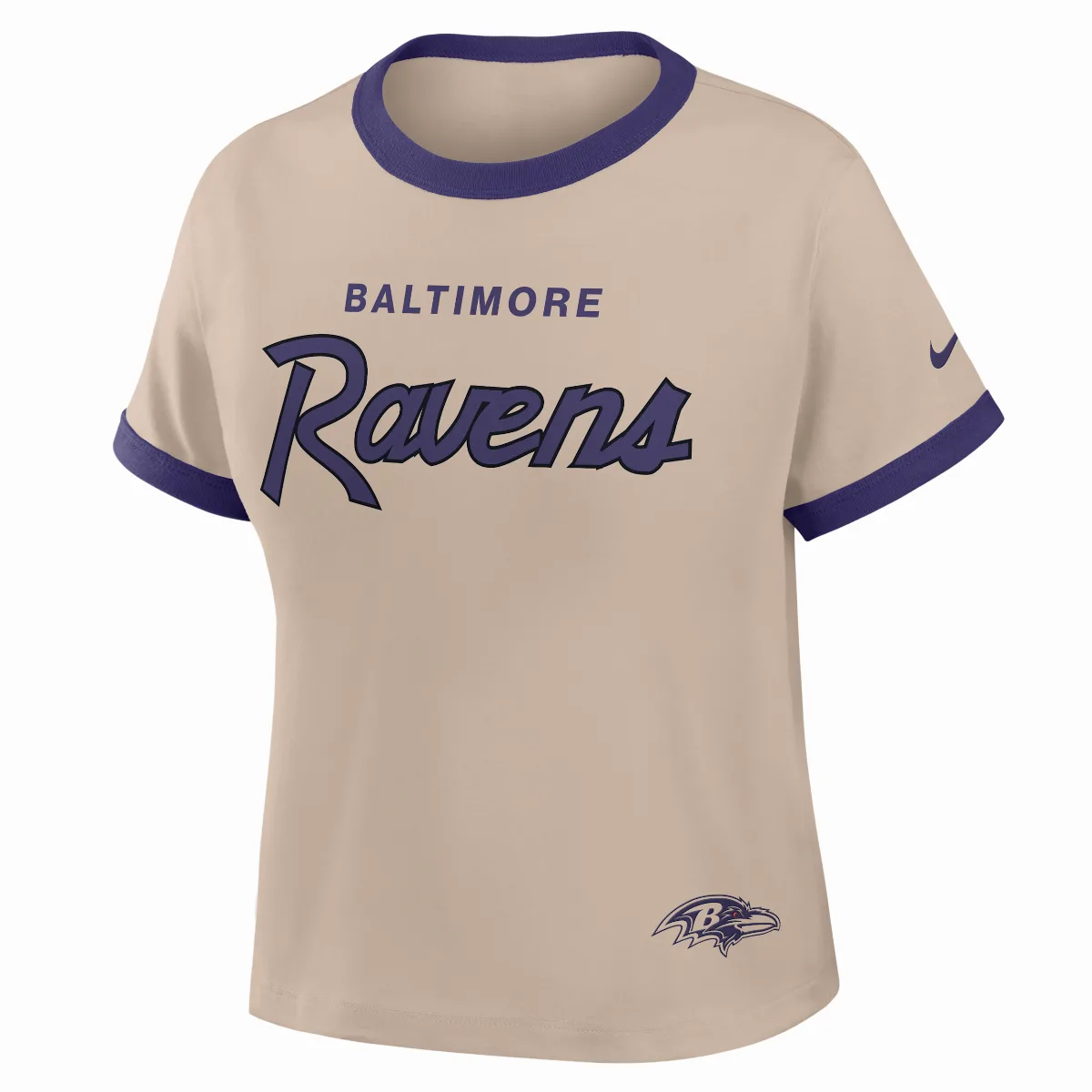 Baltimore Ravens Rewind Ringer Mod NFL Cropped T-Shirt by Nike