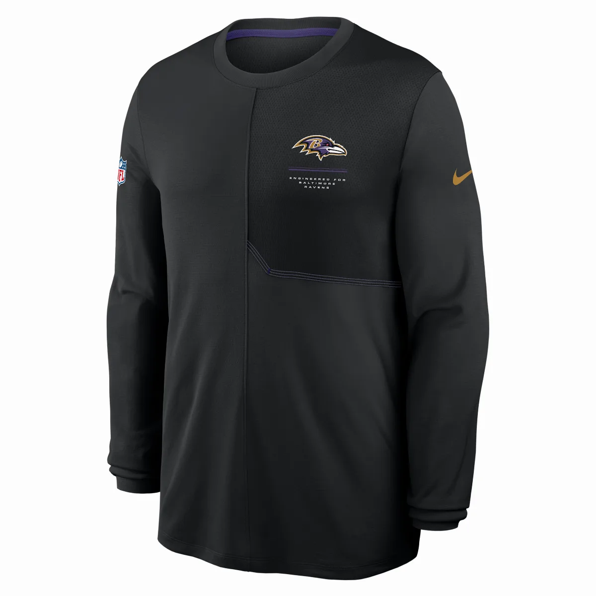 Baltimore Ravens Sideline Coach Dri-FIT NFL Long-Sleeve Top by Nike