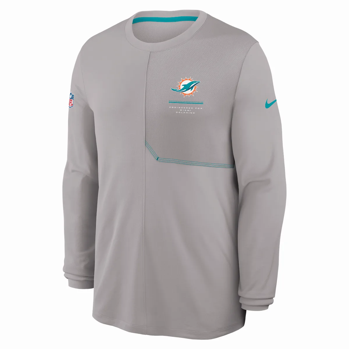 Miami Dolphins Sideline Coach Dri-FIT NFL Long-Sleeve Top by Nike