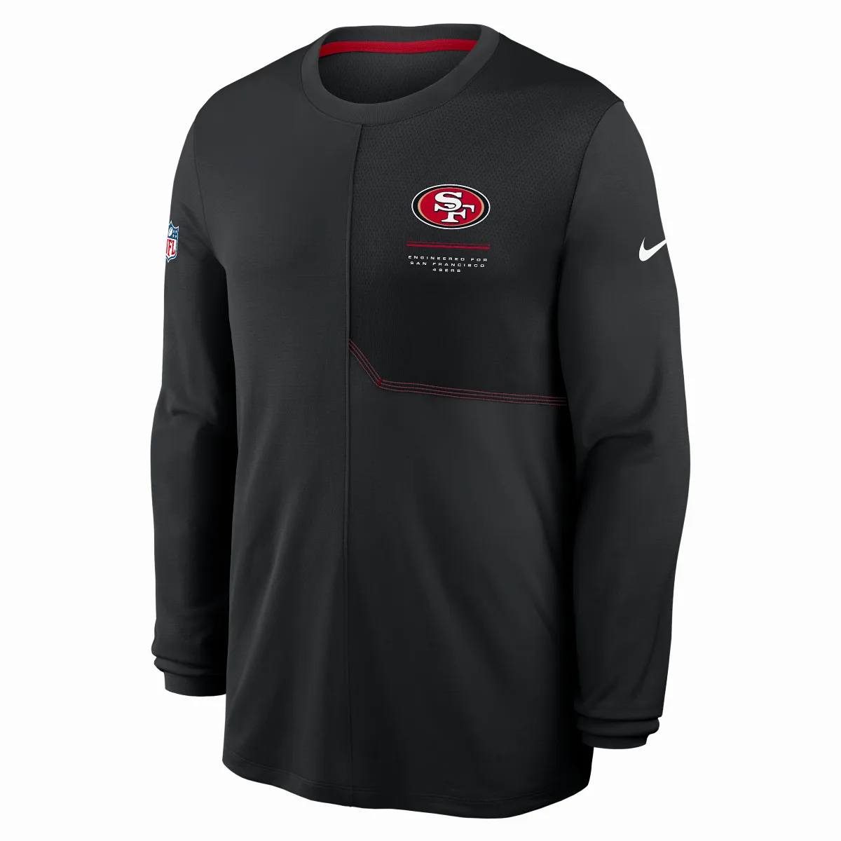 San Francisco 49ers Sideline Coach Dri-FIT NFL Long-Sleeve Top