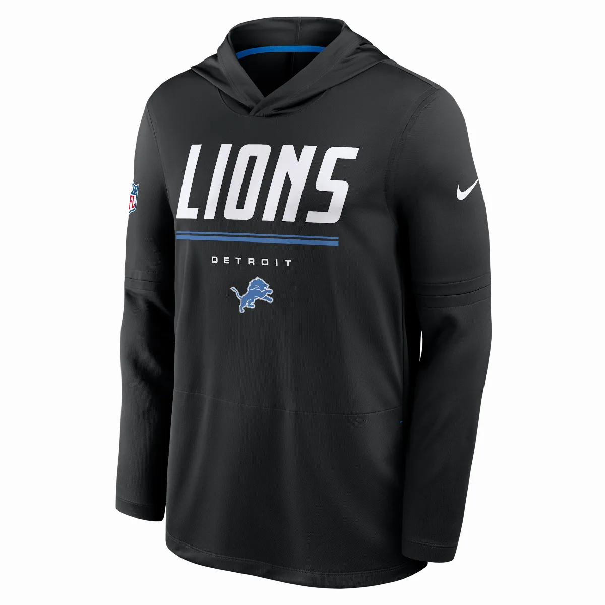 Detroit Lions Sideline Dri-FIT NFL Long-Sleeve Hooded Top by Nike