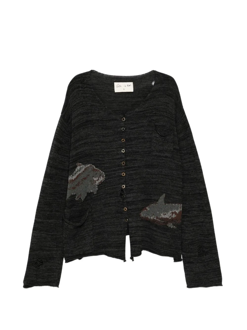Graphic Cardigan by GG IN RED