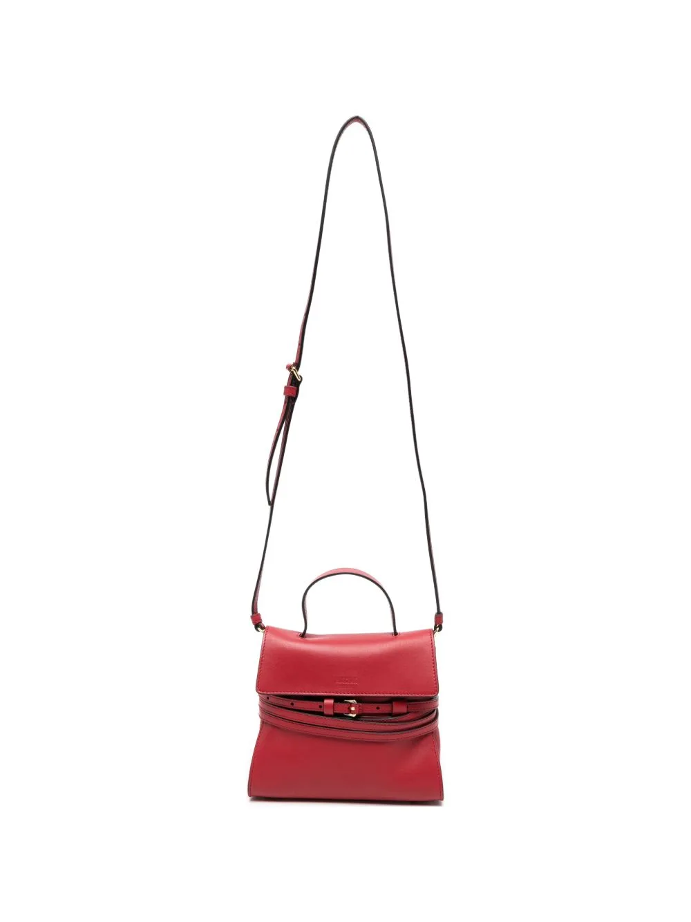 Small Tie Me Leather Bag by Moschino