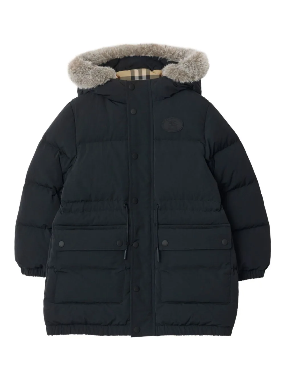 Detachable Faux-Fur Hooded Jacket by Burberry Kids