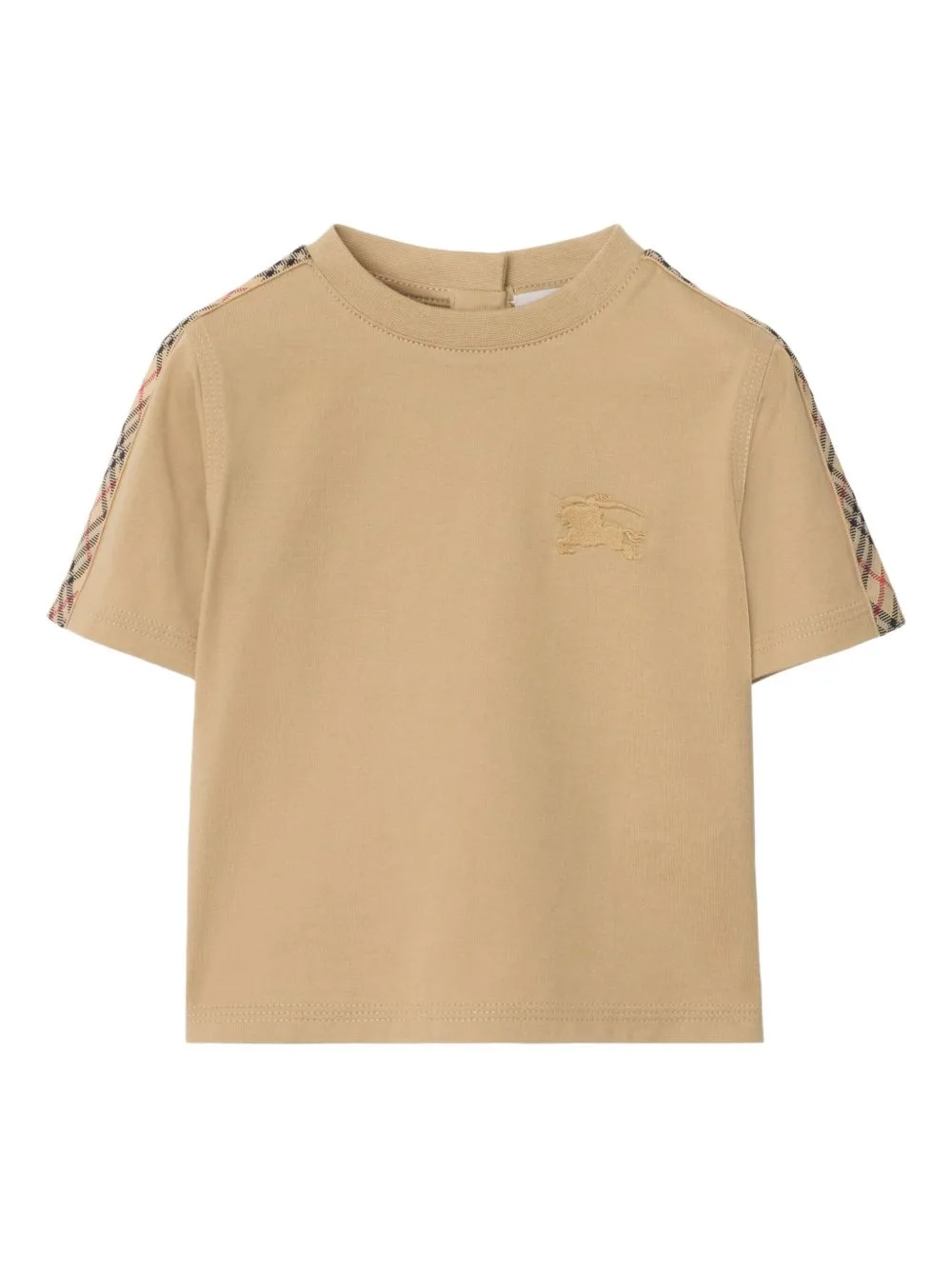 Check-Trimmed Cotton T-Shirt by Burberry Kids