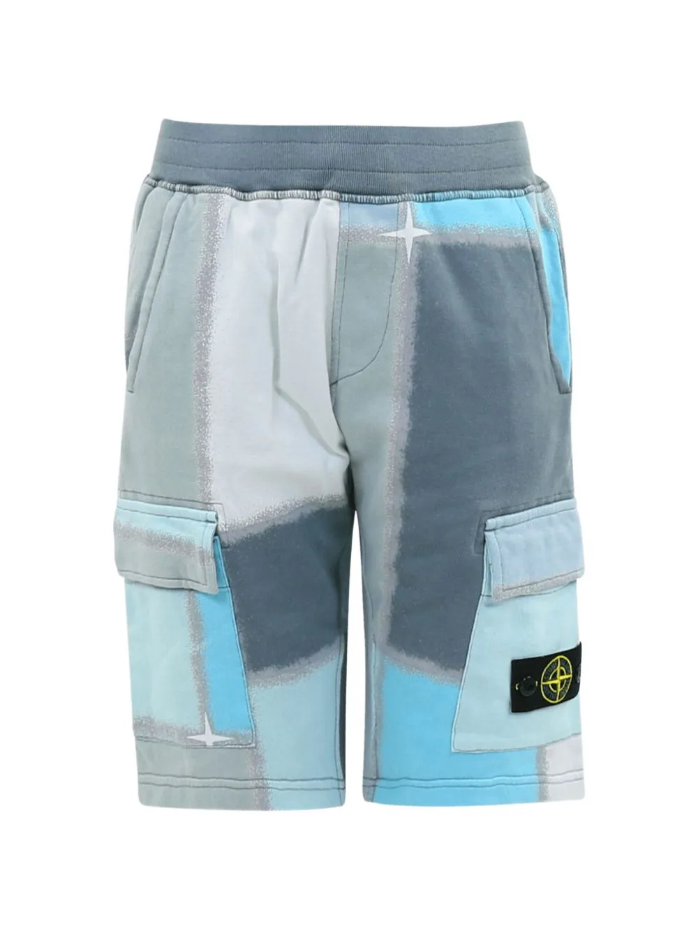 Patchwork-Print Cargo Shorts by Stone Island Junior