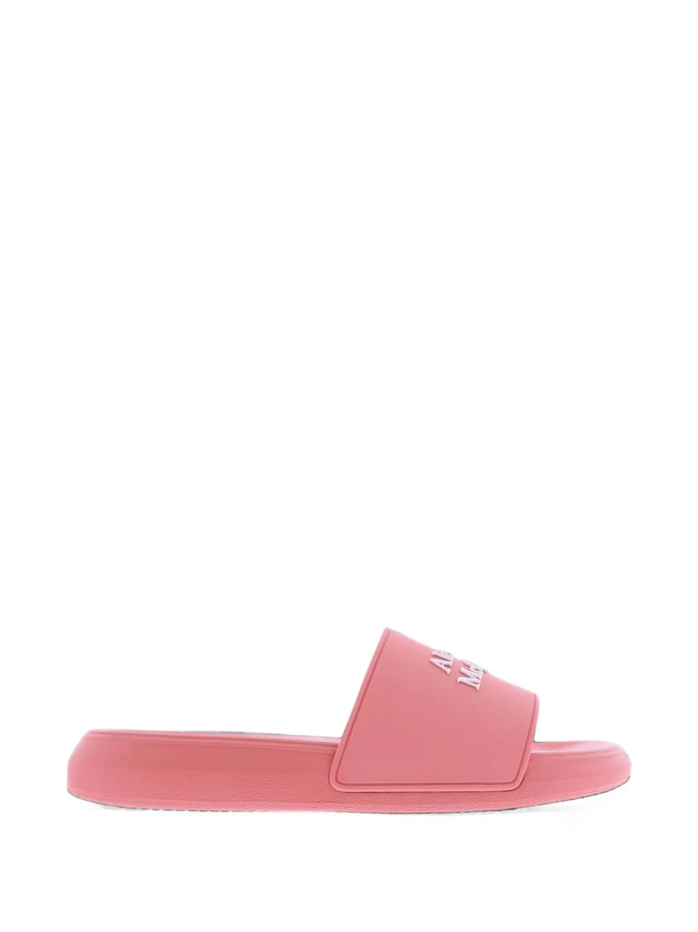 Open-Toe Logo-Embossed Slides by Alexander McQueen