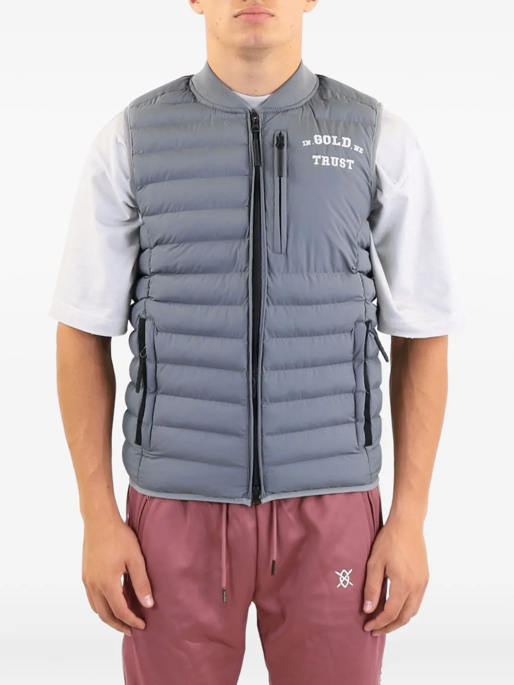 The Glory Logo-Print Quilted Gilet by In Gold We Trust