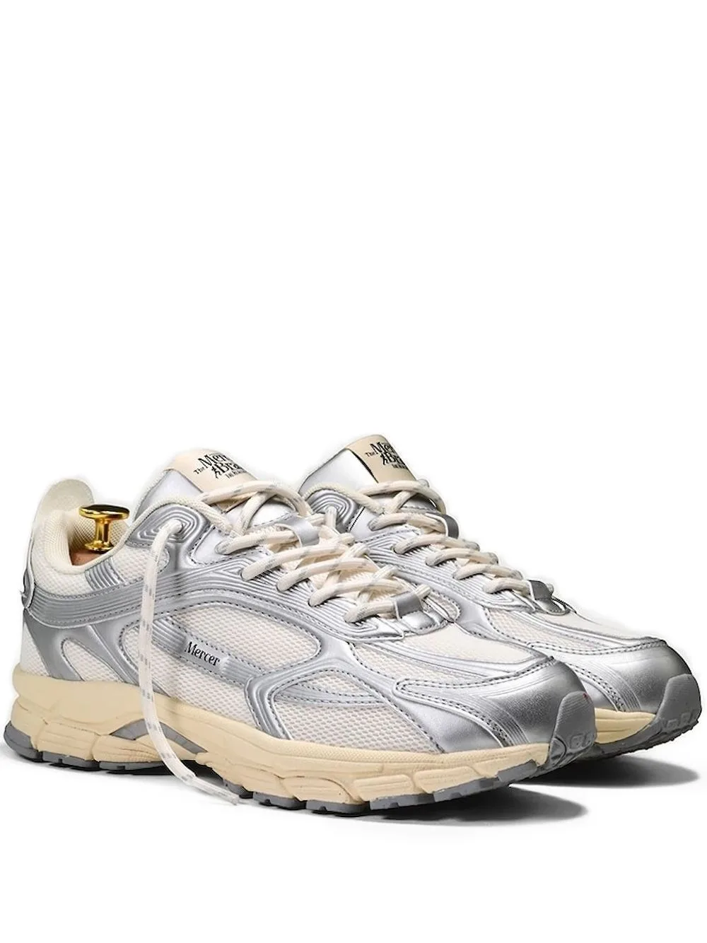 Metallic-Leather Sneakers by The Mercer Brand