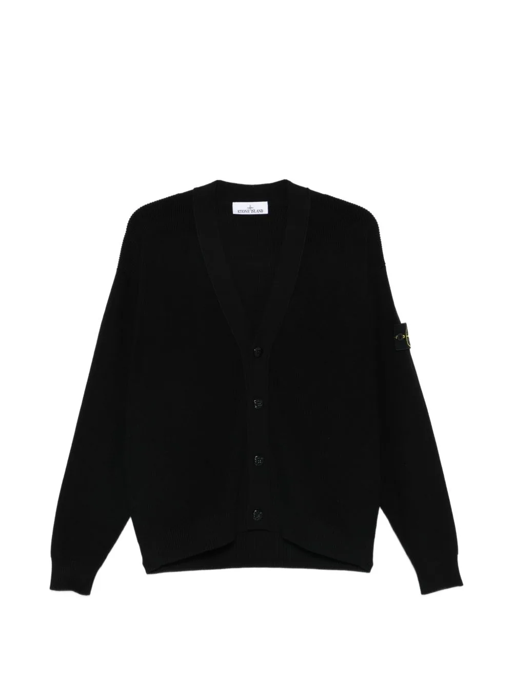 Ribbed Soft Organic Cotton Cardigan by Stone Island