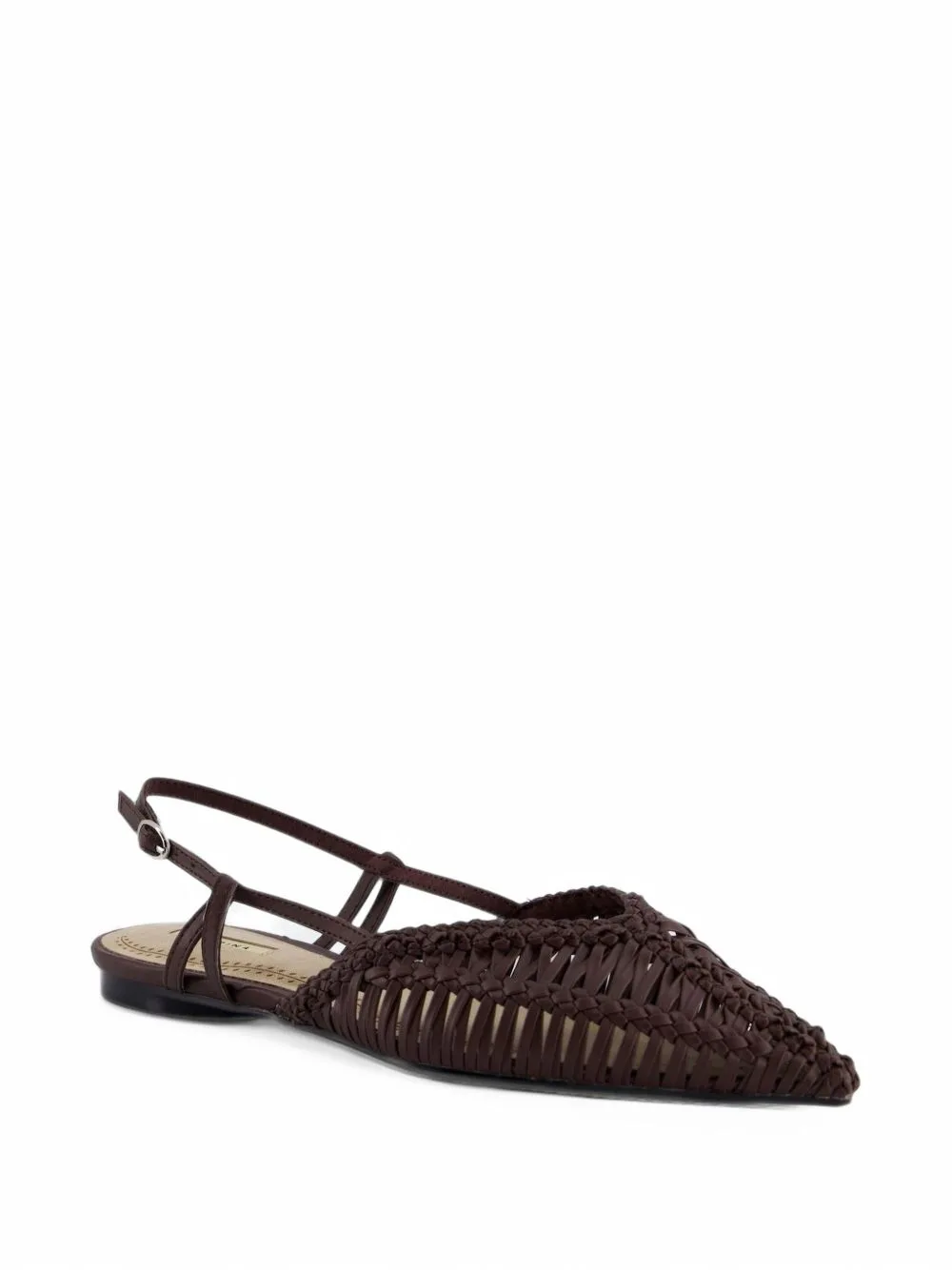 Woven Slingback Flat Pumps by CORINA