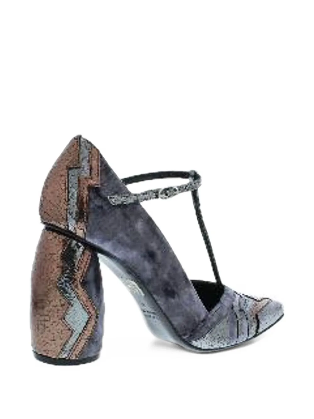 T-Strap Velvet Sandals by strategia shoes