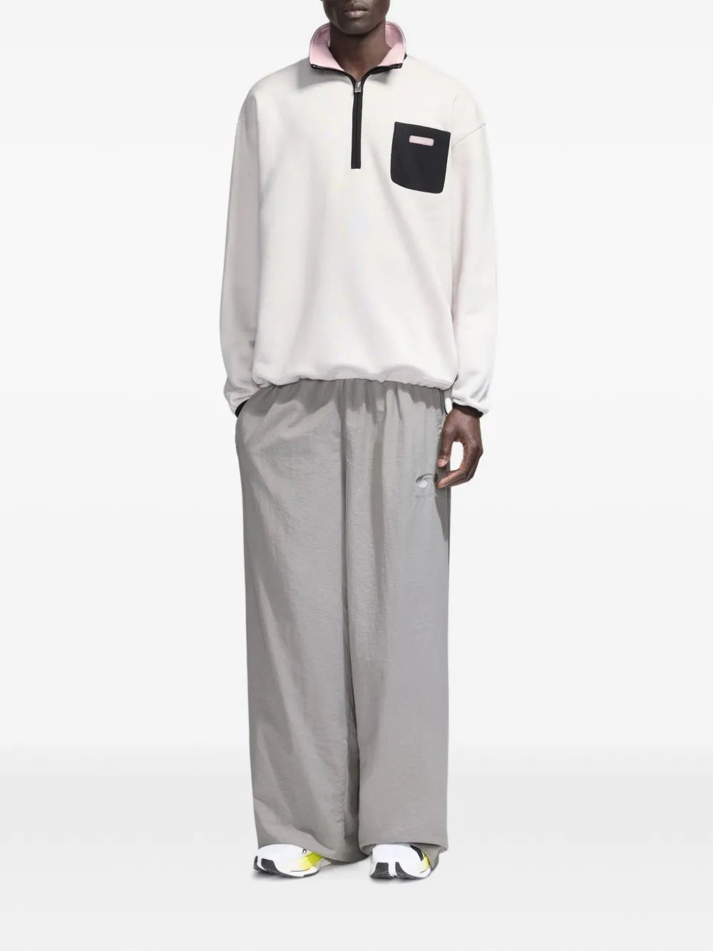 Badge Half-Zip Sweatshirt by FLÂNEUR