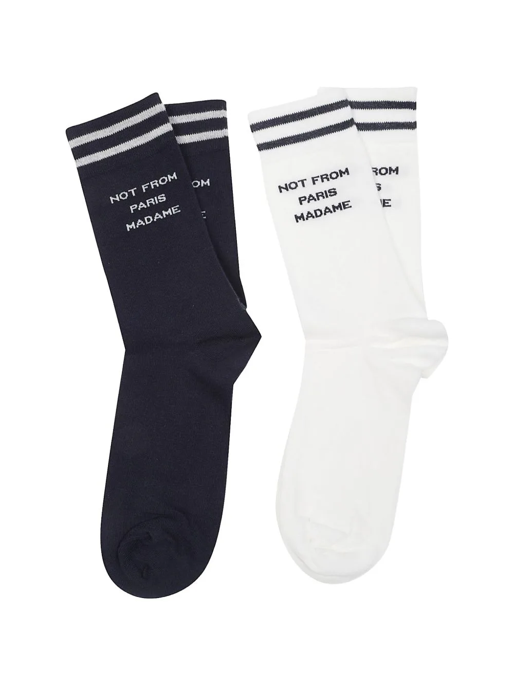 Slogan-Intarsia Socks Pack by Drôle De Monsieur