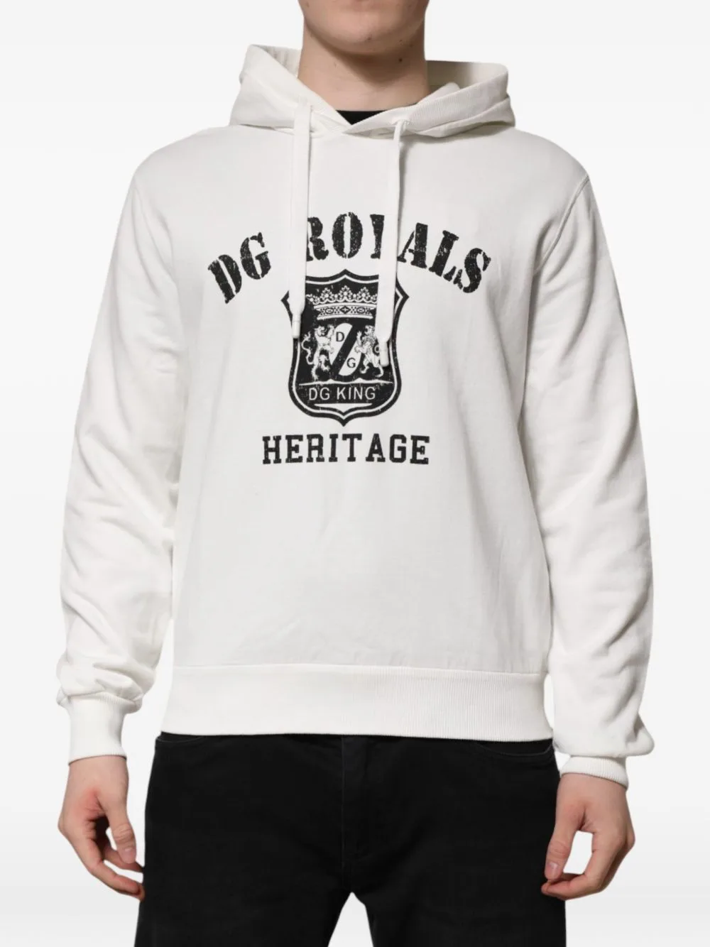 DG Royals Graphic-Print Hoodie by Dolce & Gabbana