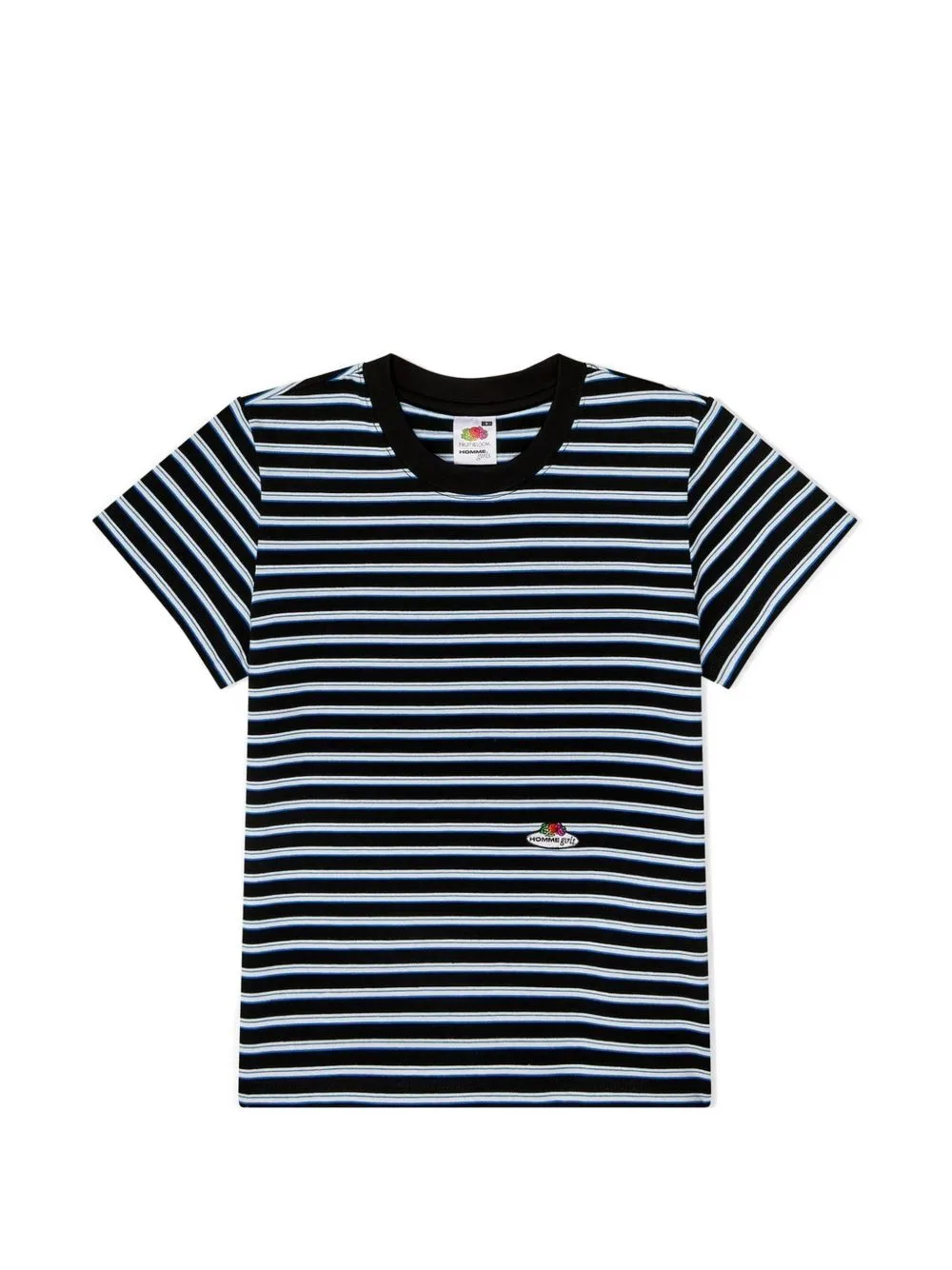 HommeGirls x Fruit of the Loom Striped Cotton T-Shirt by HommeGirls